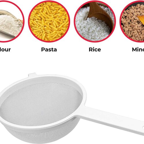 Zeef plastic 14cm - Plastic zeef - Plastic Kefir Zeef - Keuken accessoire - bolzeef - Koken benodigdheden Zeven/vergieten - Keuken Mesh Zeef