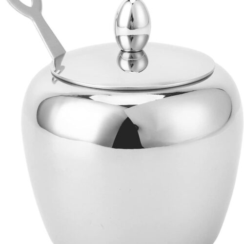 Zeynomax - Roestvrijstalen suikerpot met lip lepel voor thuiskeuken - zout peper kom - 304 roestvrijstaal - 0 Sugar Bowl met lip - Keuken suikerpot - RVS Sugar Bowl met lip.