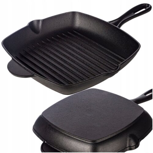 Zilner Grillpan 27 cm Gietijzer - Duurzaam en Gelijkmatig