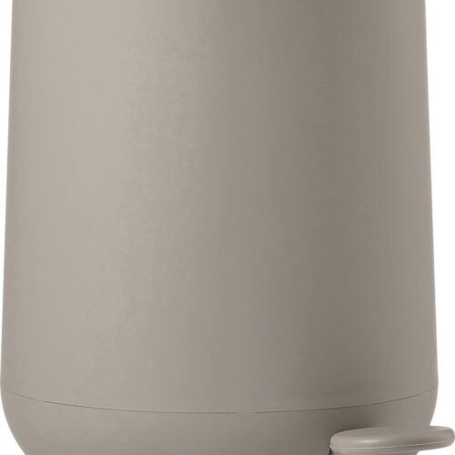 Zone Denmark Nova One Pedaalemmer - Prullenbak Badkamer Softclose - Afvalemmer Klein - Toilet & Badkamer Accessoires - Kunststof - 3 liter - 23,5 x 20,5 cm - Taupe