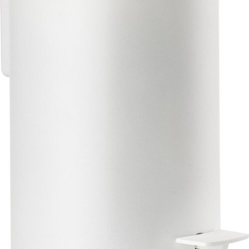 Zone Denmark Rim Pedaalemmer - Prullenbak Badkamer Softclose - Afvalemmer Klein - Toilet & Badkamer Accessoires - Kunststof - 3 liter - 26,5 x 22 cm - Wit