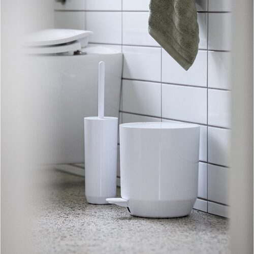 Zone Denmark Suii Pedaalemmer - Prullenbak Badkamer - Afvalemmer Klein - Toilet & Badkamer Accessoires - 4 liter - 24 x 24 cm - Wit