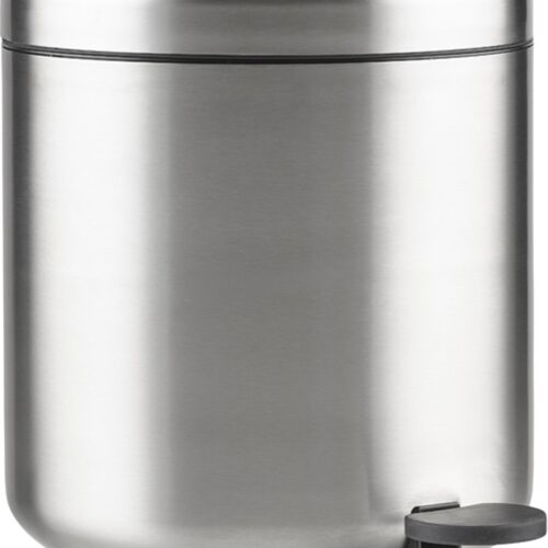 Zone Denmark Ume Pedaalemmer - Prullenbak Badkamer Softclose - Afvalemmer Klein - Toilet & Badkamer Accessoires - Roestvrij staal - 4 liter - 22 x 19,5 cm - Chroom (zilver)