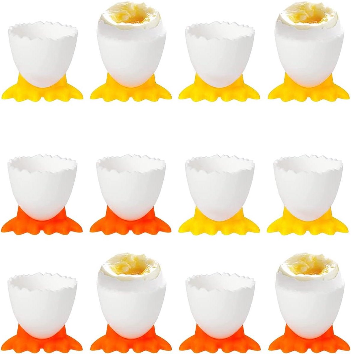 allecto plus siliconen eierhouder set van 12 stuks | grappige eierdopjes | eierkoker voor gekookte eieren in keuken | ontbijt accessoires Allecto plus - Siliconen Eierhouder Set van 12 stuks | Grappige Eierdopjes | Eierkoker voor Gekookte Eieren in Keuken | Ontbijt Accessoires