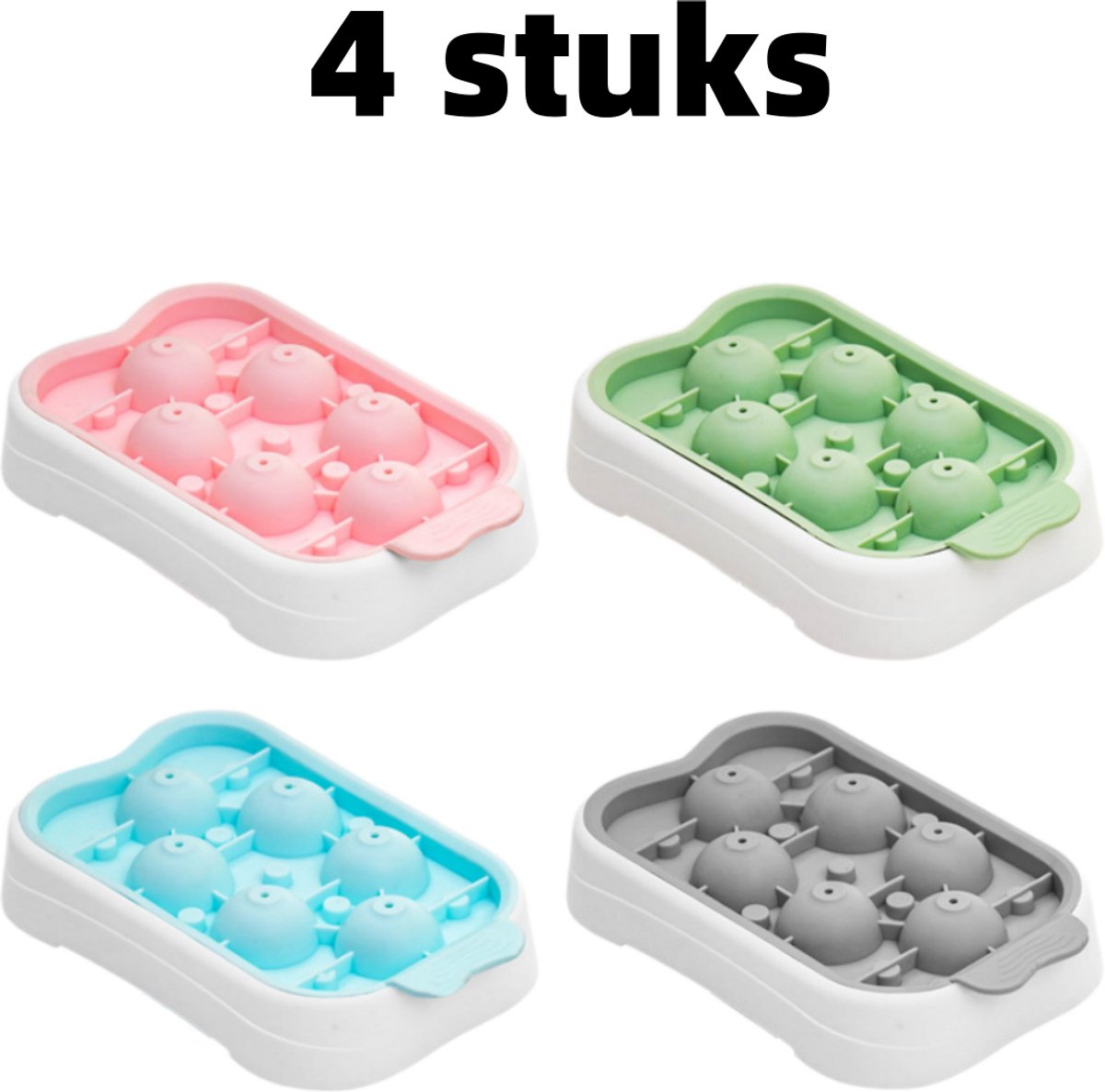 4 delige set siliconen ijsblokjesvorm ijsblokjesbakje ijsblokjesdoos vormdoos geschikt voor ijsblokjesmachines in de koelkast drukdeksel ijsblokjes voor de vriezer 13,5 cm * 9 cm * 3 cm verkrijgbaar in diverse kleuren 4-delige set - Siliconen ijsblokjesvorm - IJsblokjesbakje - IJsblokjesdoos - Vormdoos - Geschikt voor ijsblokjesmachines in de koelkast - Drukdeksel - IJsblokjes voor de vriezer - 13,5 cm * 9 cm * 3 cm - Verkrijgbaar in diverse kleuren